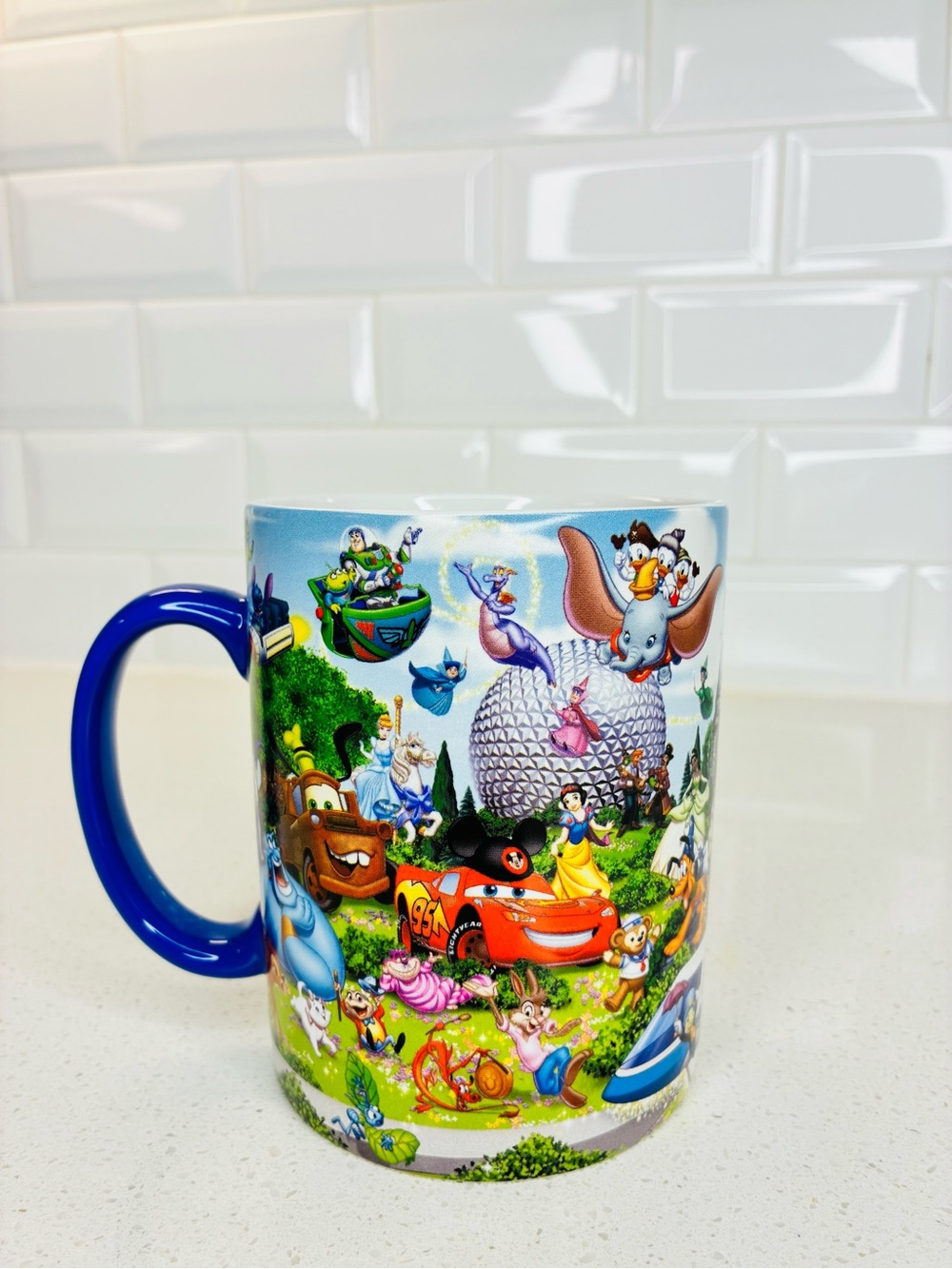 Disney Parks, WALT DISNEY WORLD XL Coffee Mug; Disney and Pixar Characters